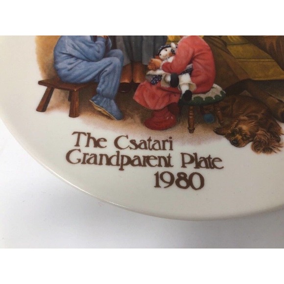Vintage 1980 Grandparent Collectible Plate Knowles Csatari Bedtime Story COA Box - Picture 3 of 11